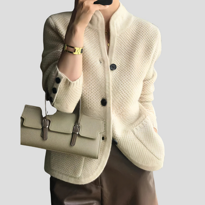 Cassandra | Langer Kaschmir-Cardigan mit V-Ausschnitt