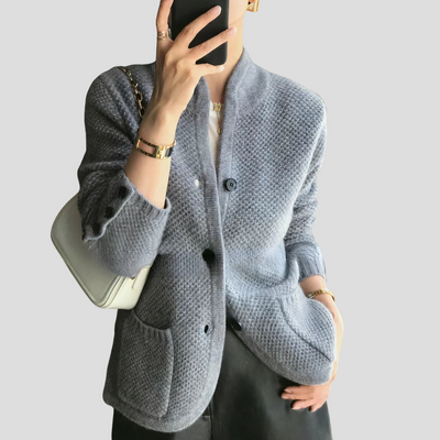 Cassandra | Langer Kaschmir-Cardigan mit V-Ausschnitt