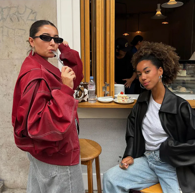 Catherine | Giacca in pelle oversize