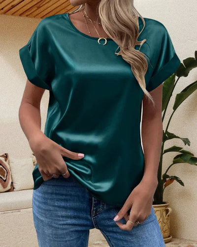 Christin | Elegante und raffinierte Bluse aus Satin