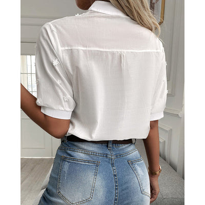 Christina | Elegante bestickte Bluse mit Blumenmuster