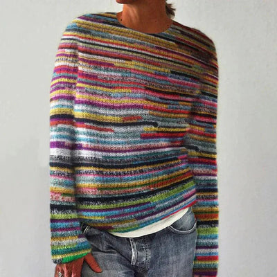 Christina | Maglione colorato in maglia di cotone spesso