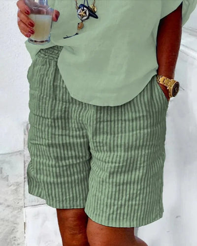 Michela | Pantaloncino con elegante motivo a righe