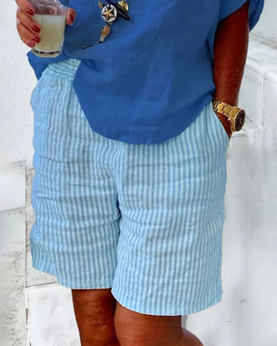 Michela | Pantaloncino con elegante motivo a righe