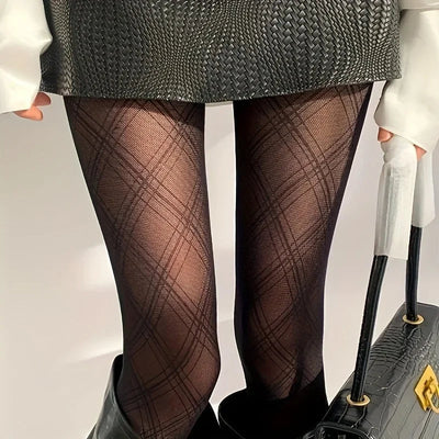 Christine | Collant con motivo a rombi in stile vintage