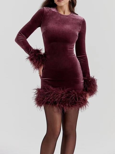 Christine | Mini-langes Freizeitkleid mit langen Ärmeln