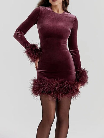 Christine | Mini-langes Freizeitkleid mit langen Ärmeln