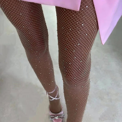 Claudia | Collant a rete scintillanti con effetti glitter