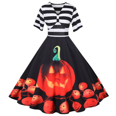 Daniela | Vestito di Halloween Vintage Pumpkin Midi