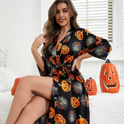 Cecilia | Vestito di Halloween con stampa di zucca