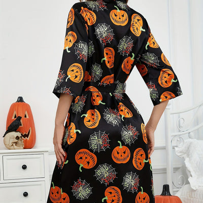 Cecilia | Vestito di Halloween con stampa di zucca