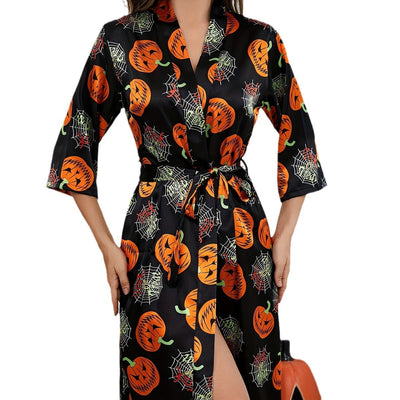 Cecilia | Vestito di Halloween con stampa di zucca