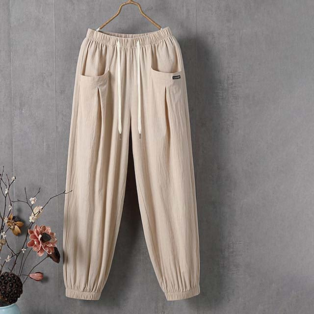 Lucrezia | Pantaloni tempo libero tinta unita