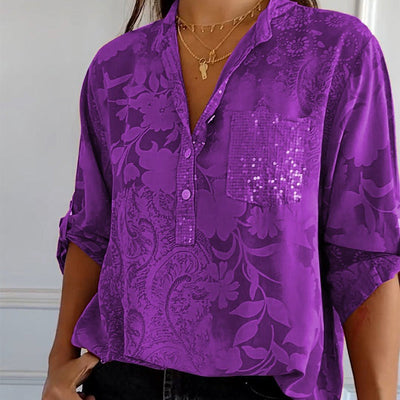 Daniela | Blouse d'été imprimée à manches longues