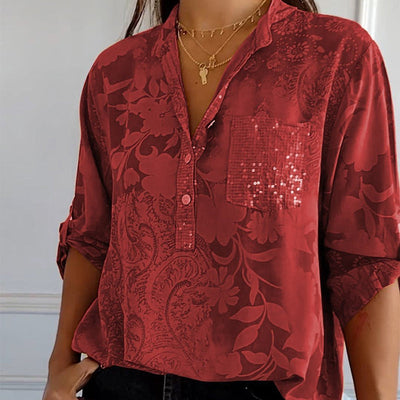 Daniela | Blouse d'été imprimée à manches longues