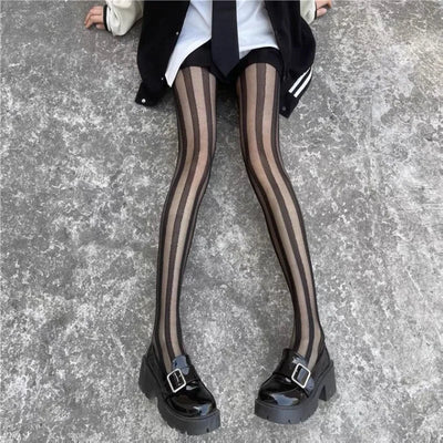 Diana | Collant eleganti a righe verticali