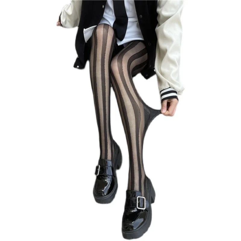 Diana | Collant eleganti a righe verticali
