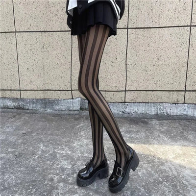 Diana | Collant eleganti a righe verticali