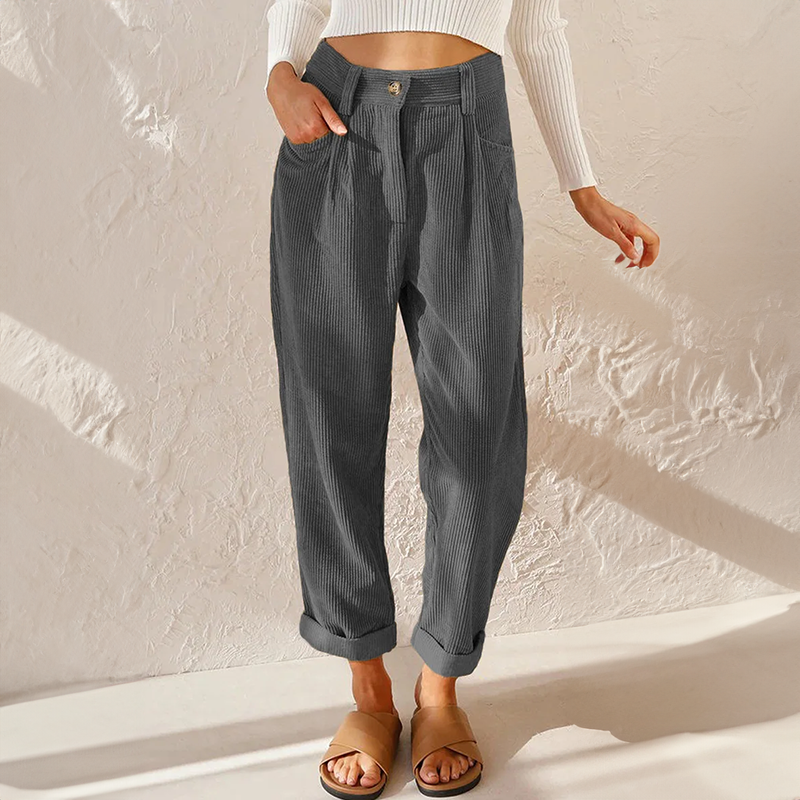 Elise | Pantaloni Casual in Cordone per Donne-4