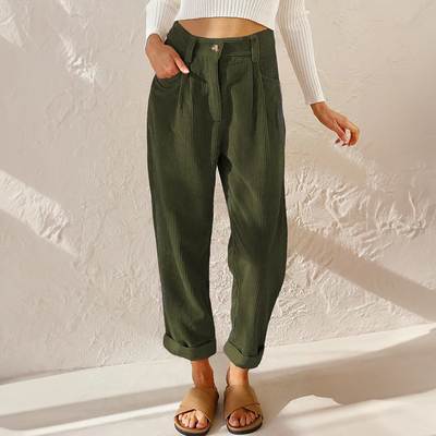 Elise | Pantaloni Casual in Cordone per Donne-6