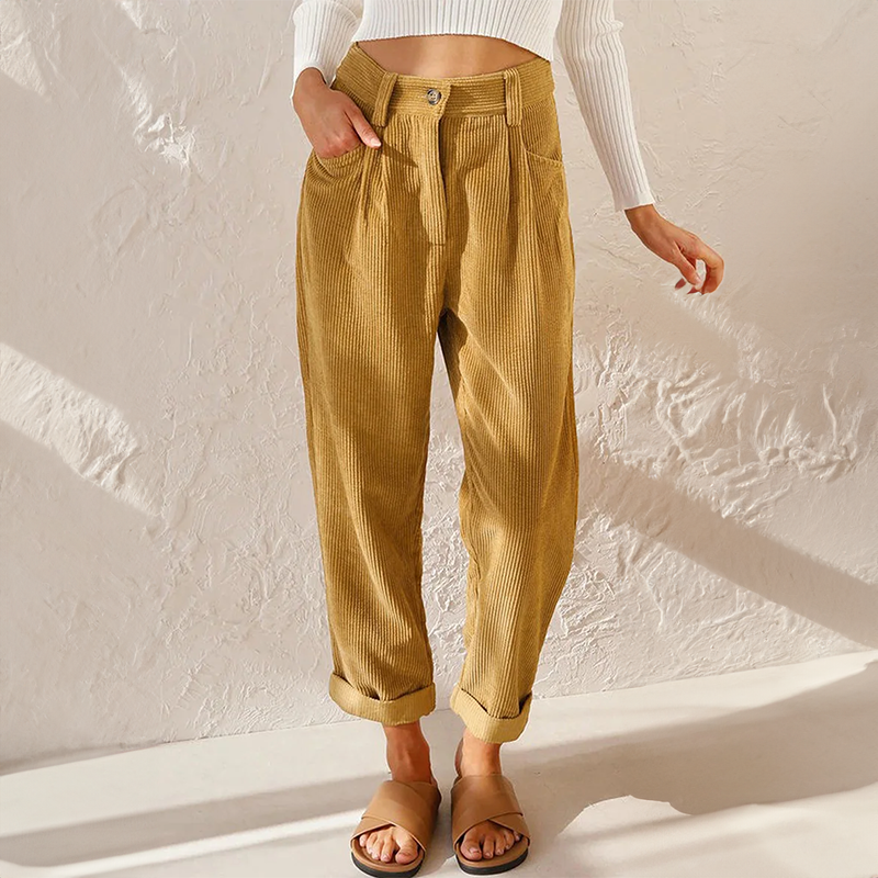 Elise | Pantaloni Casual in Cordone per Donne-1