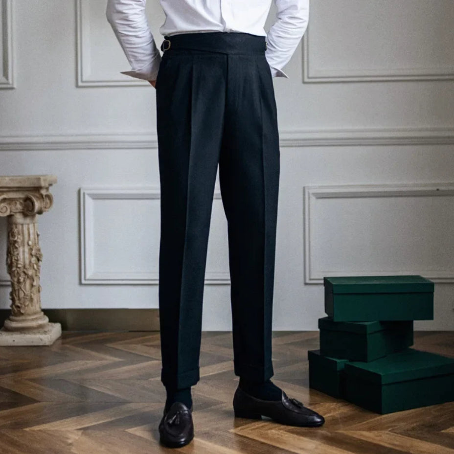 Ferruccio | Classic high-waisted pants with straight leg