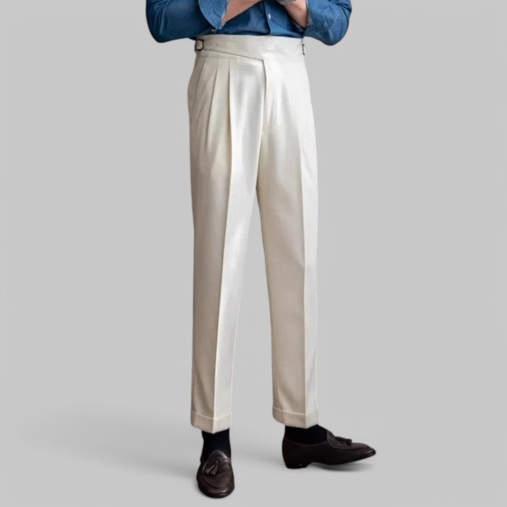 Ferruccio | Classic high-waisted pants with straight leg