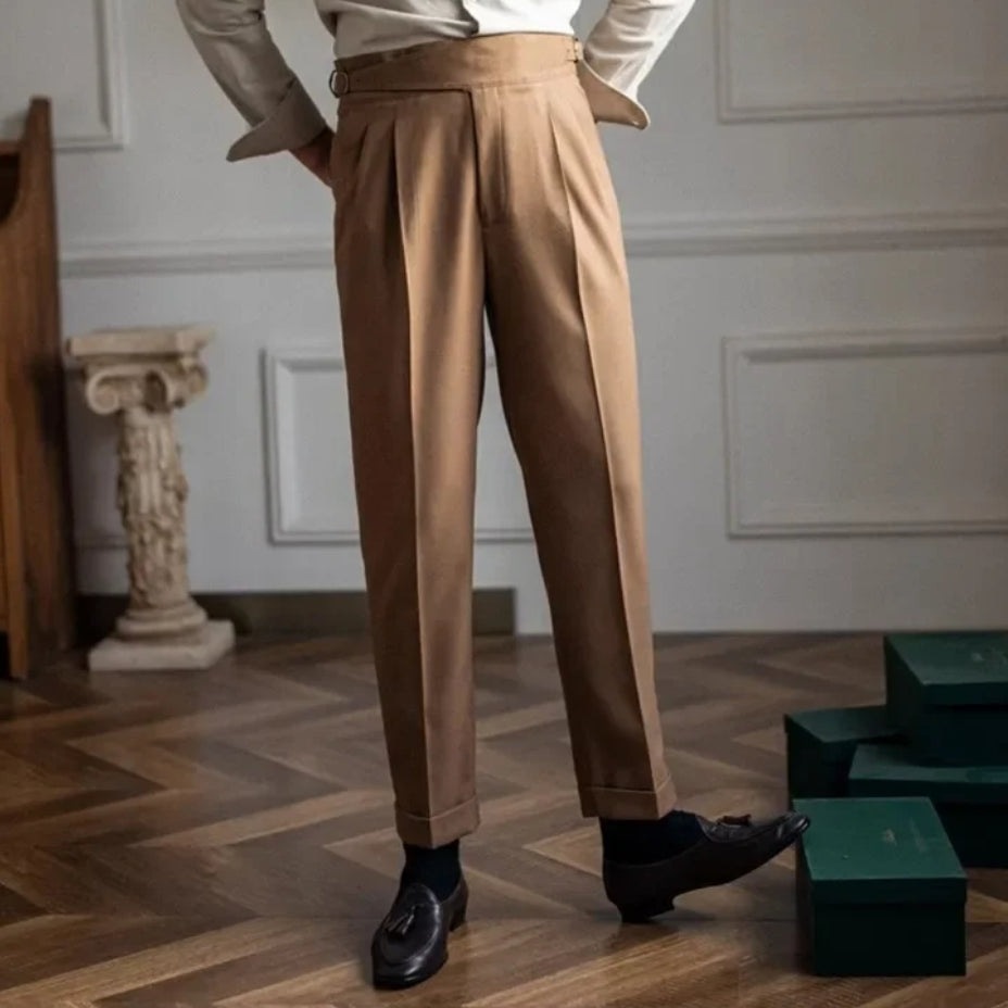 Ferruccio | Classic high-waisted pants with straight leg
