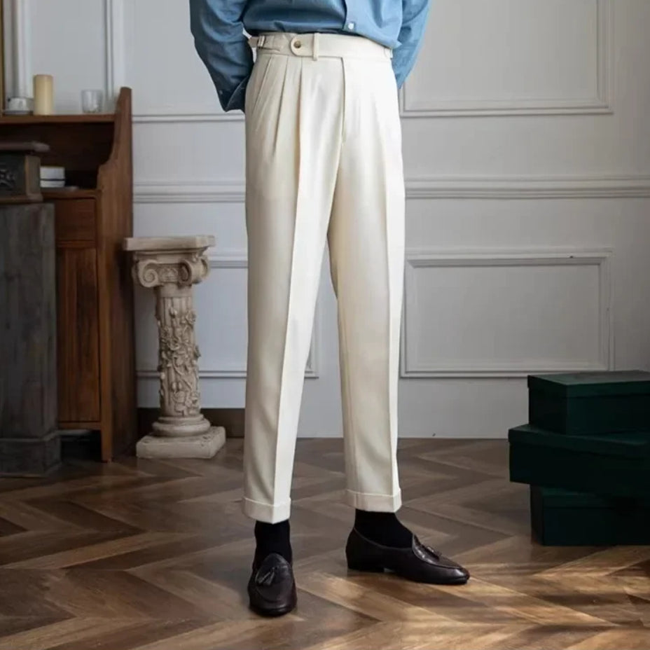 Ferruccio | Classic high-waisted pants with straight leg
