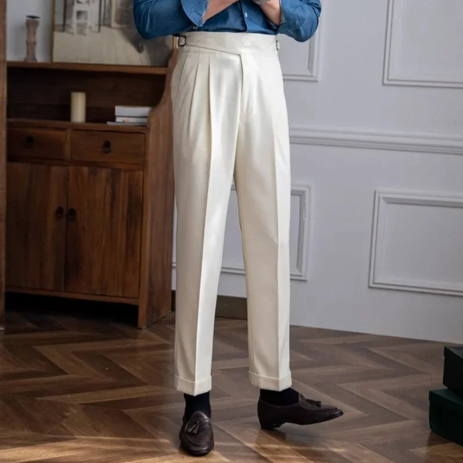 Ferruccio | Classic high-waisted pants with straight leg