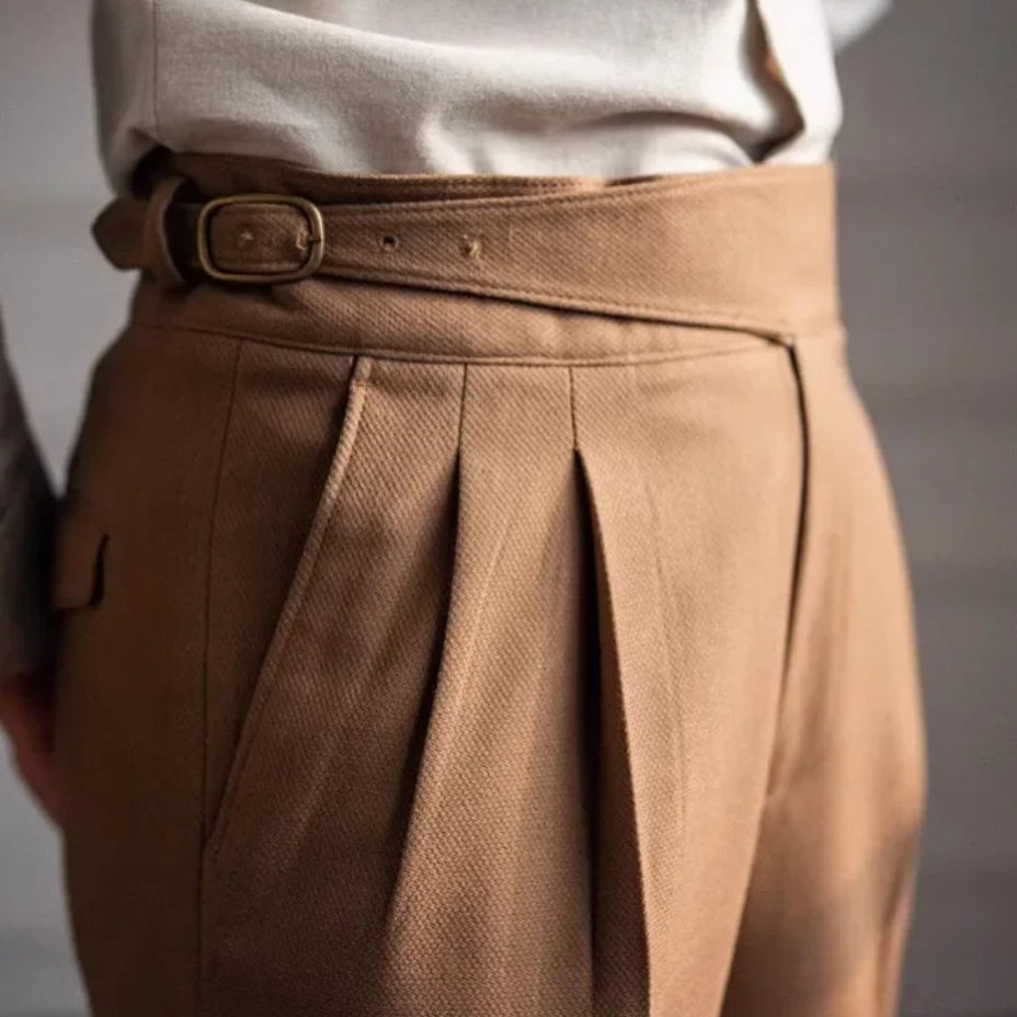 Ferruccio | Classic high-waisted pants with straight leg