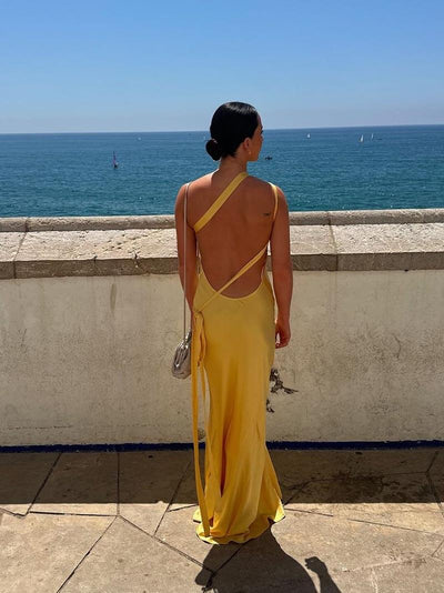 Vera | Maxi Dress Elegante con Dettagli Crossover e Chiusura a Zip 5