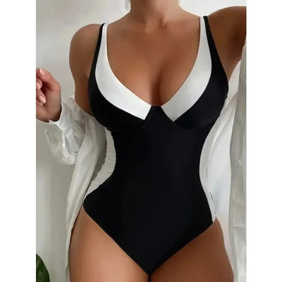 Emma | Costume da bagno con scollo a V e cinghie larghe