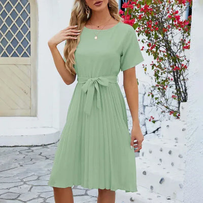 Emma | Abito Plissettato Verde Menta da Cerimonia per Donna 1