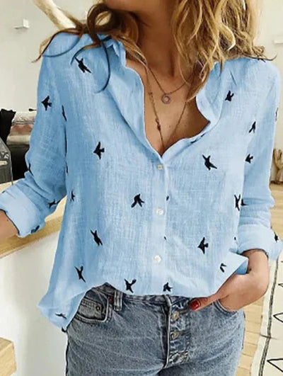 Evelyn | Comfortable and refined long-sleeve cotton shirt