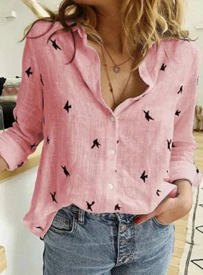 Evelyn | Comfortable and refined long-sleeve cotton shirt