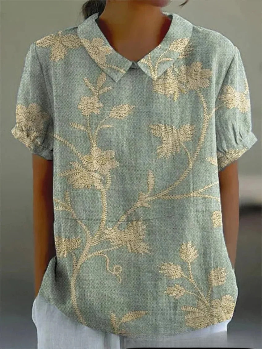 Variant image for Sumper | Top Estivo Floreale con Maniche Corte-49