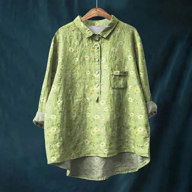 Franziska | Blouse estivale en coton avec motif floral en fleur