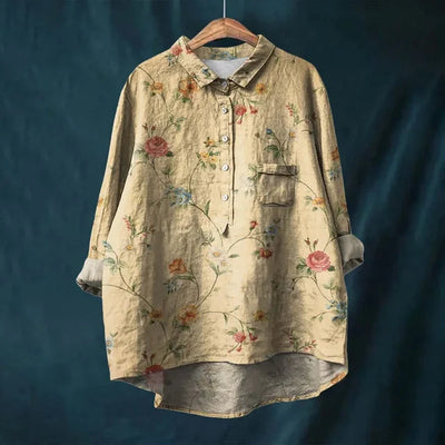 Franziska | Blouse estivale en coton avec motif floral en fleur
