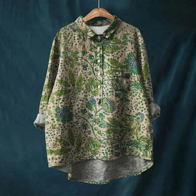 Franziska | Blouse estivale en coton avec motif floral en fleur