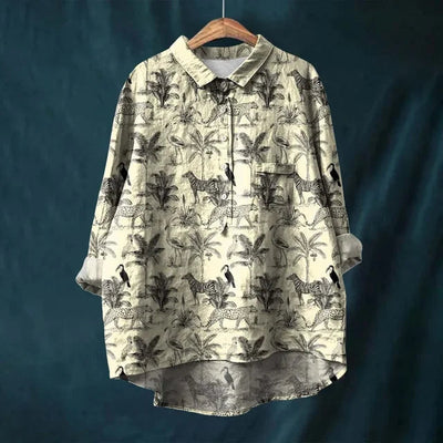 Franziska | Blouse estivale en coton avec motif floral en fleur