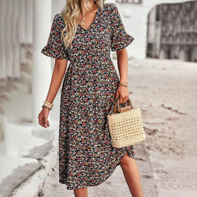 Mirella | Abito elegante con scollo a V