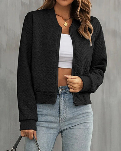 Bettina | Giacca bomber con maniche lunghe e chiusura a zip