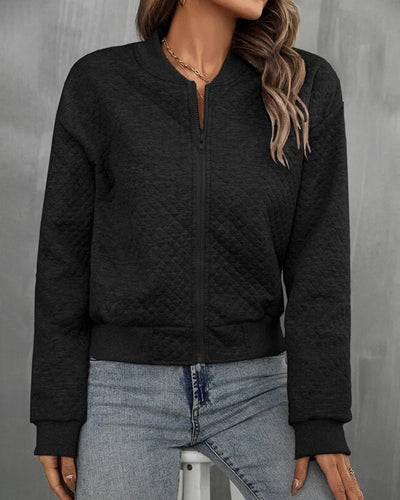 Bettina | Giacca bomber con maniche lunghe e chiusura a zip