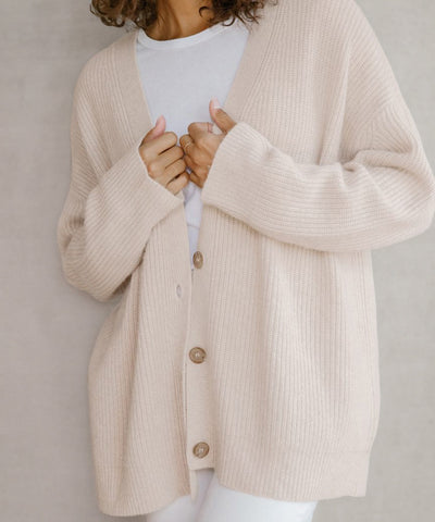 Laura | Giacca in maglia a righe con bottoni
