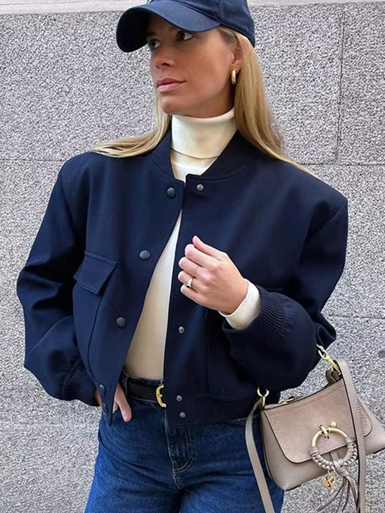 Maria | Giacca corta button-up stile college