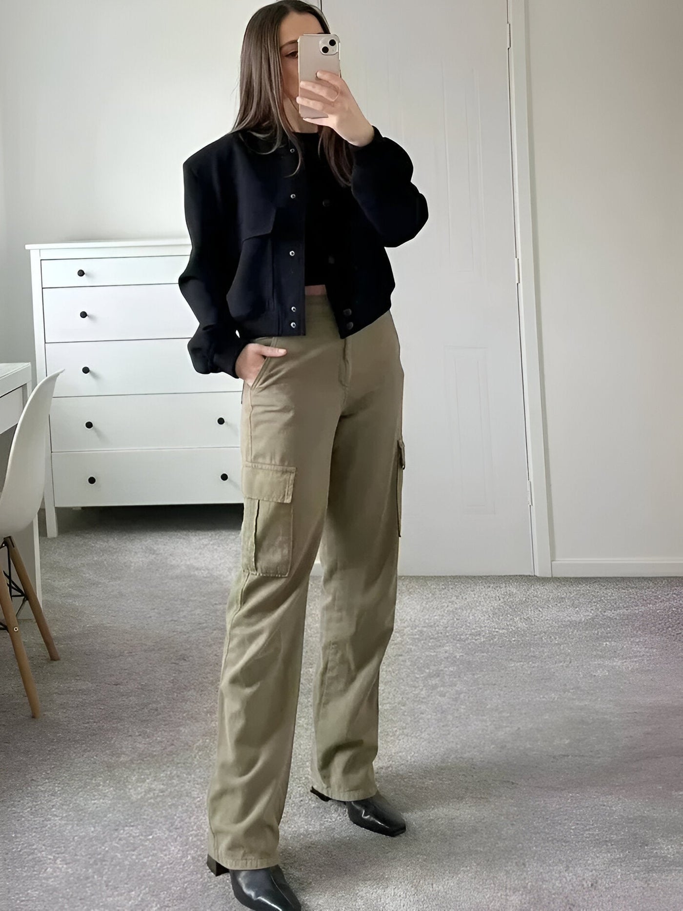 Maria | Giacca corta button-up stile college