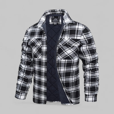 Virginio | Elegante giacca-camicia trapuntata a quadri