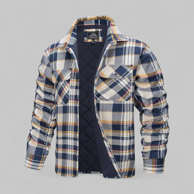 Virginio | Elegante giacca-camicia trapuntata a quadri