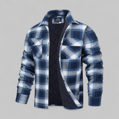 Virginio | Elegante giacca-camicia trapuntata a quadri